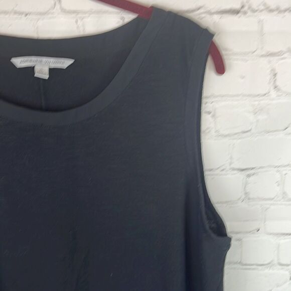 Adrienne Vittadini Black Tank with Sheer Back Hem Size XL - Picture 3 of 6
